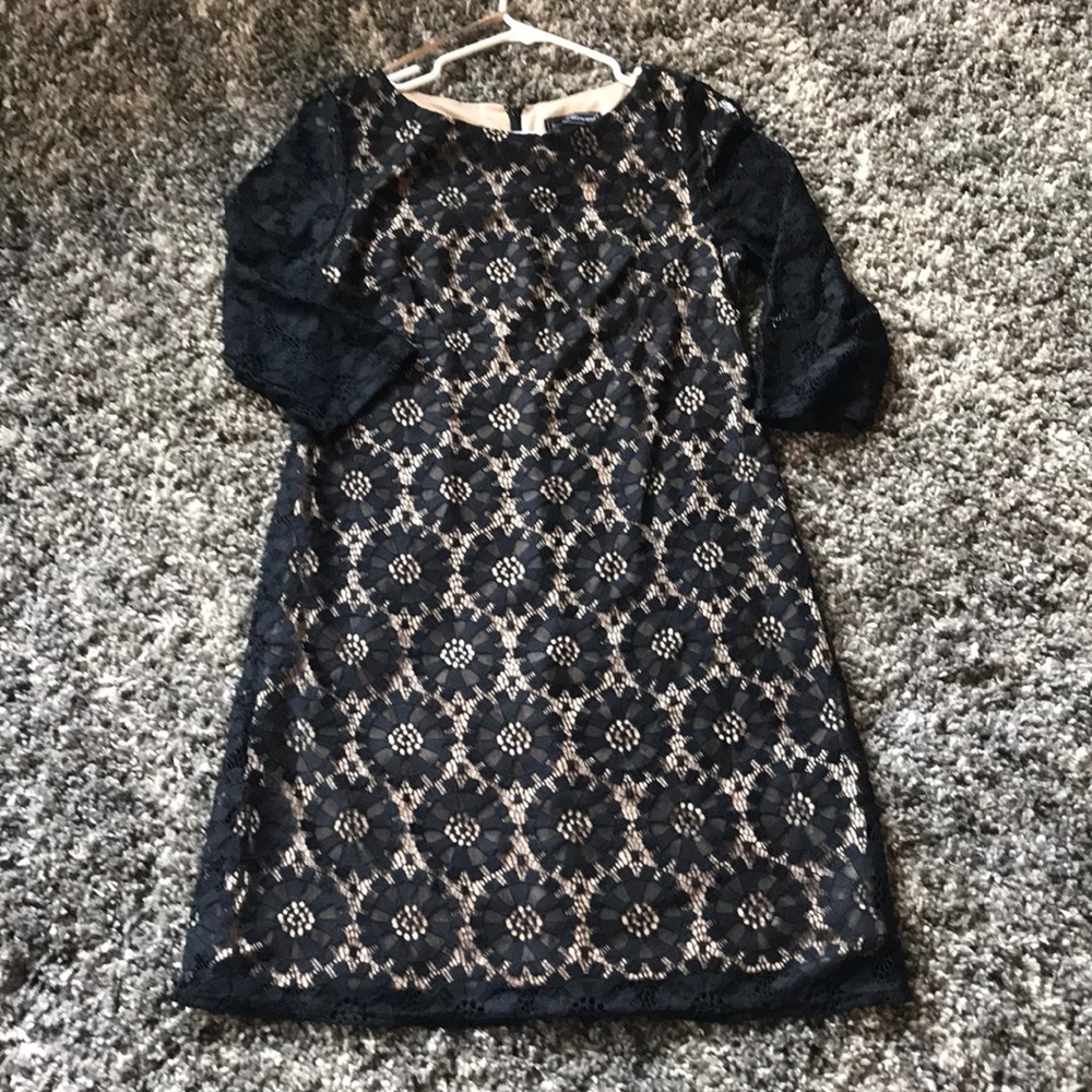 Black and cream dress, gives sexy illusion